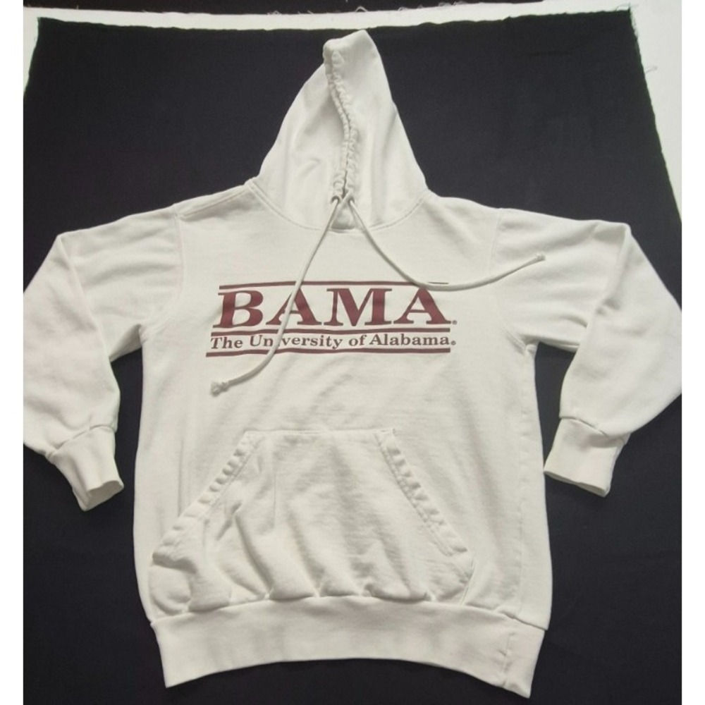University of Alabama women's white hoodie maroon "BAMA" front pocket sz. Small